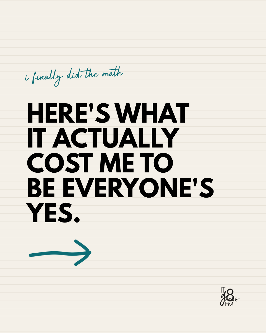 Here's what it actually cost me to be everyone's yes.