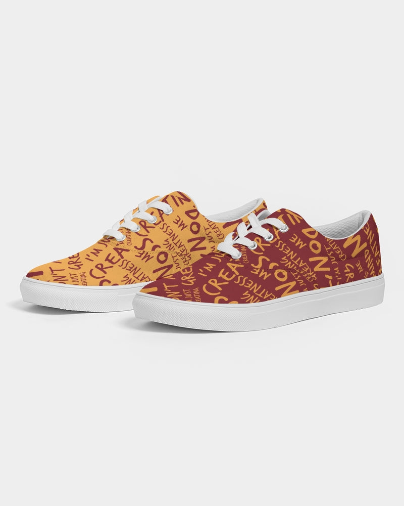 Burgundy & Gold Men's Canvas Shoe