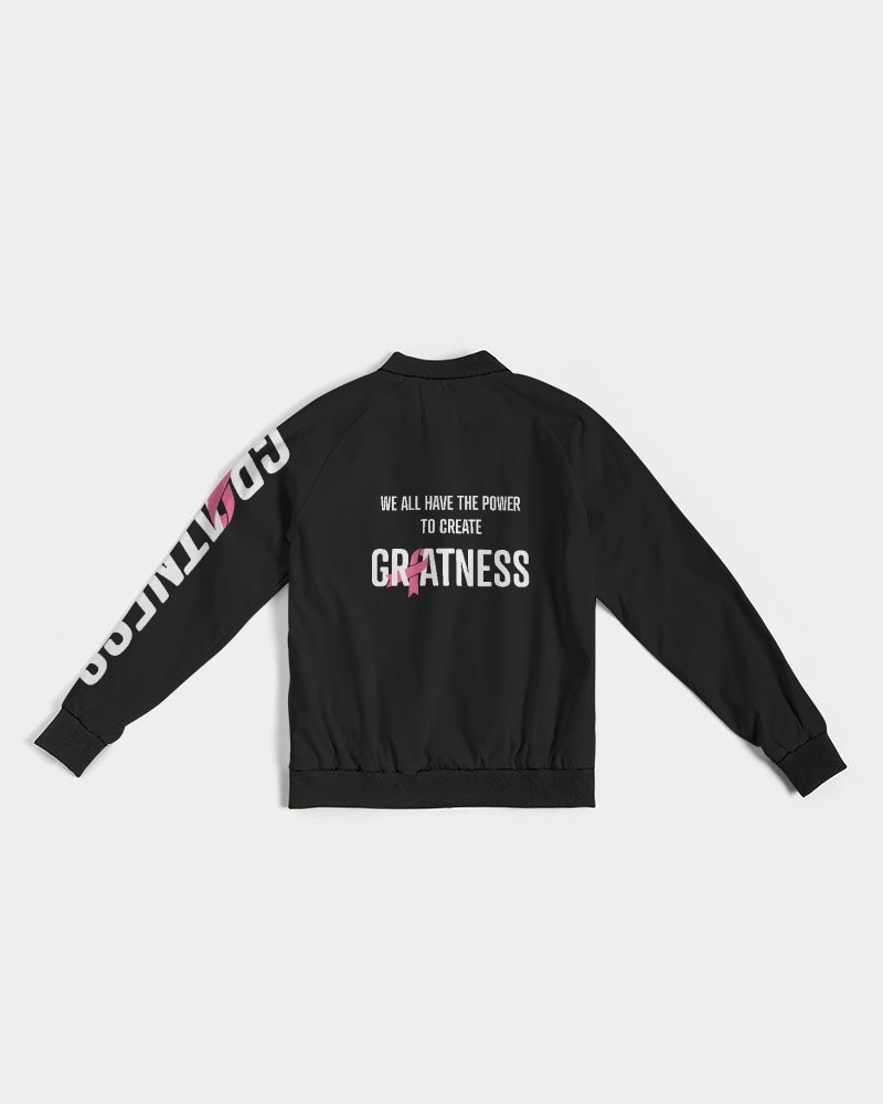 Greatness ... Breast Cancer Awareness Women's Bomber Jacket