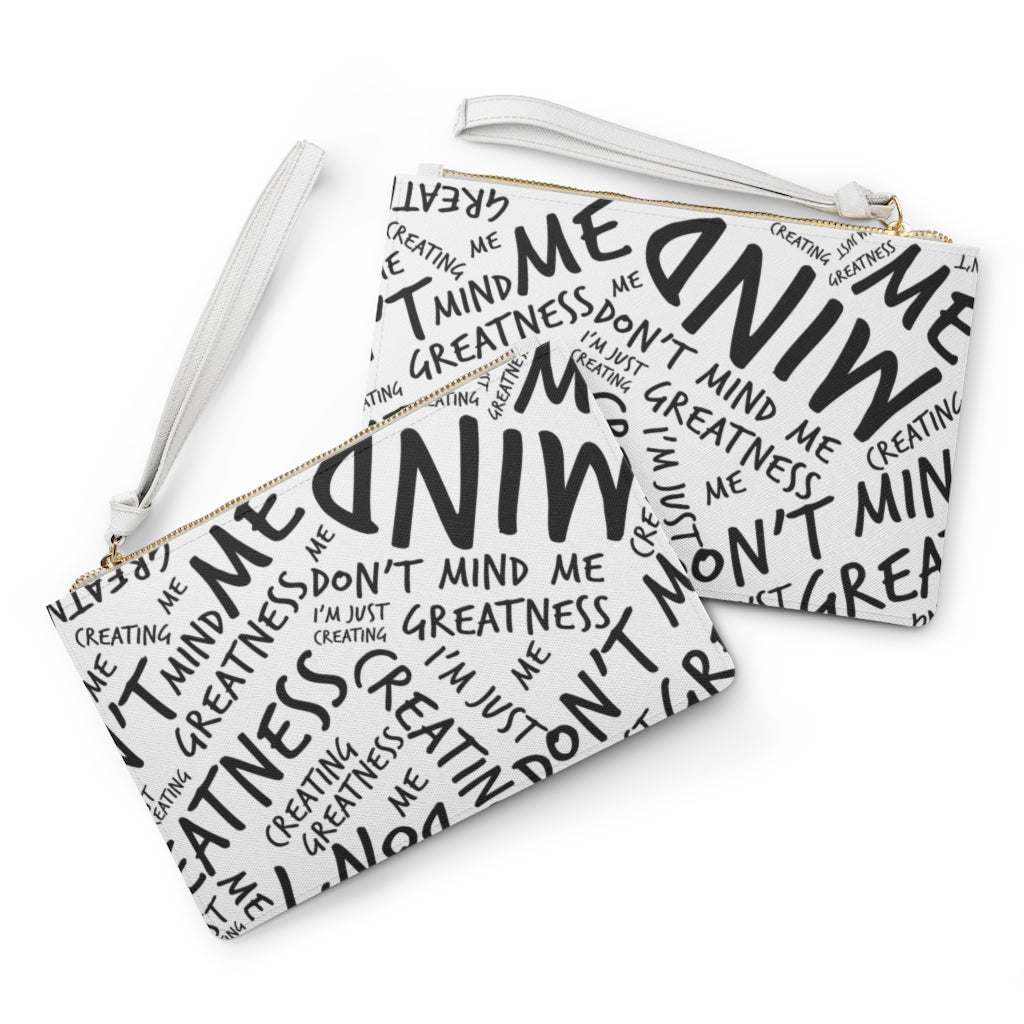 White and Black Clutch Bag