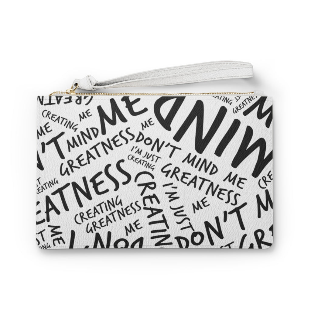 White and Black Clutch Bag