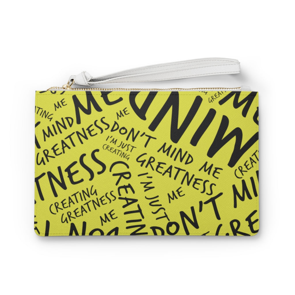 Yellow and Black Clutch Bag