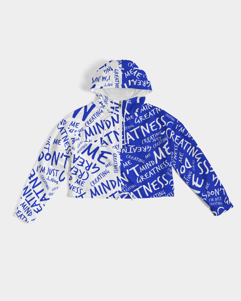 Royal Blue Women's Cropped Windbreaker