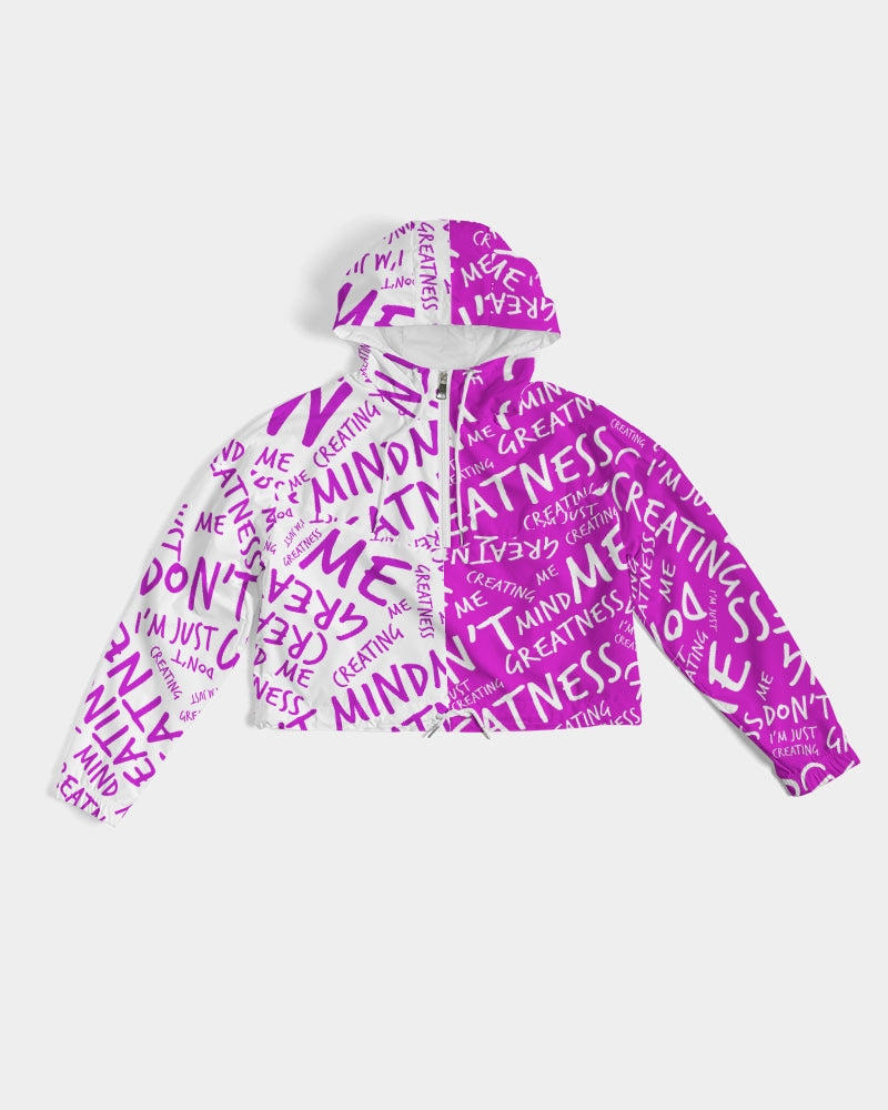 Fuchsia Women's Cropped Windbreaker