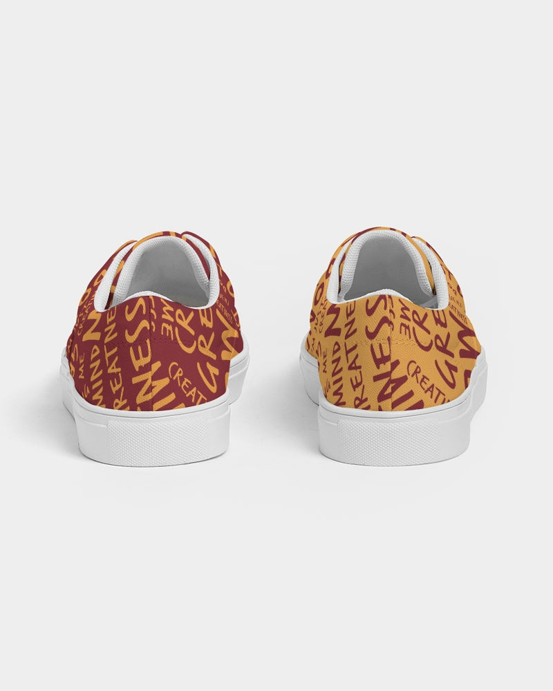 Burgundy & Gold Women's Canvas Shoe