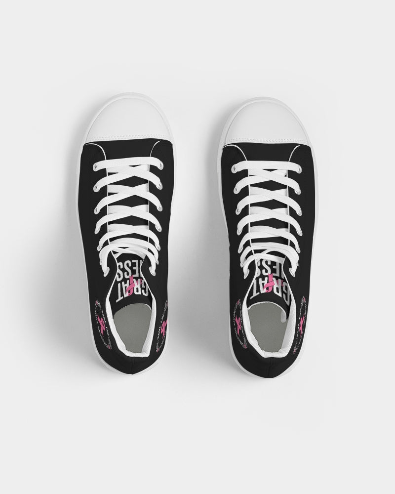 We All Have the Power ... Breast Cancer Awareness Women's Hightop Canvas Shoe