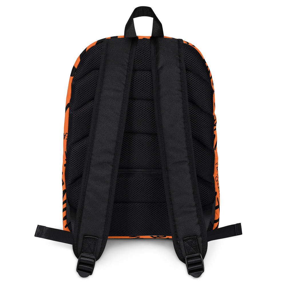 Orange Front Pocket Backpack