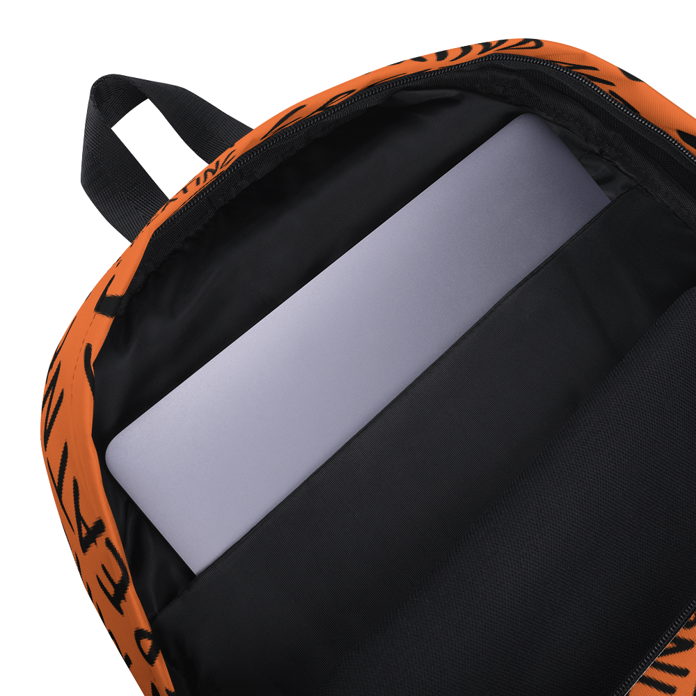 Orange Front Pocket Backpack