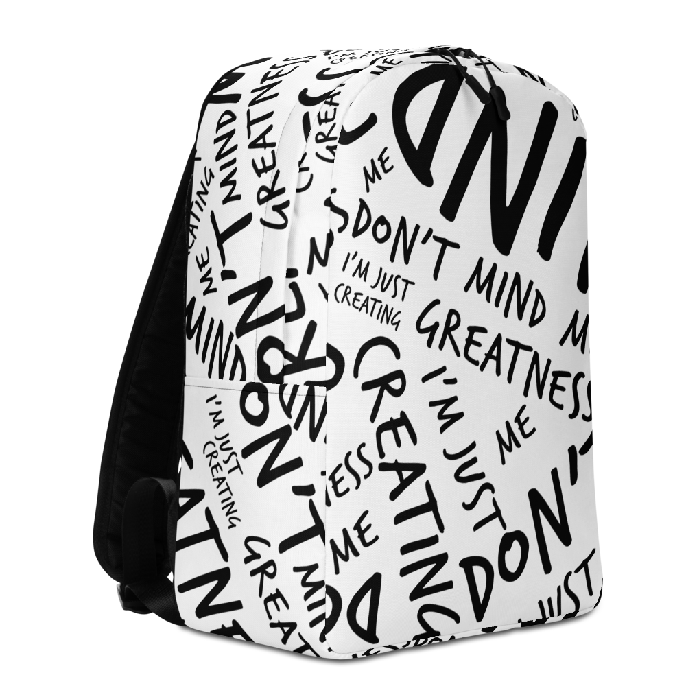 White and Black Backpack