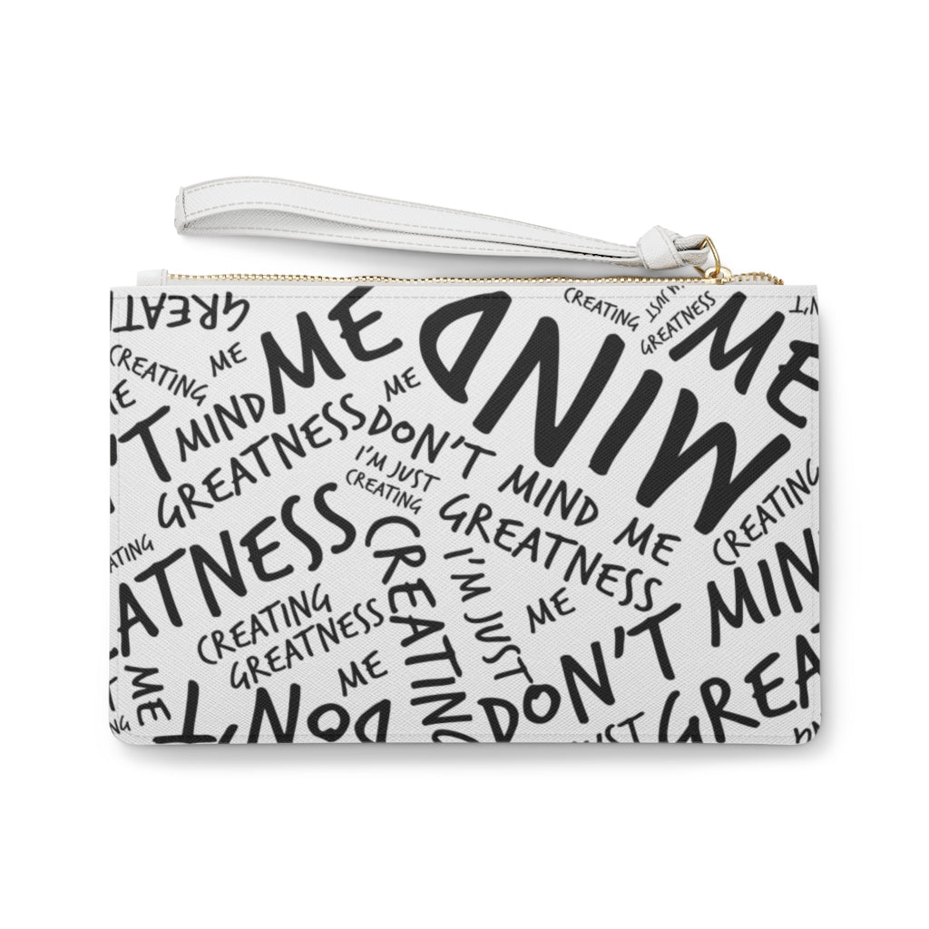 White and Black Clutch Bag